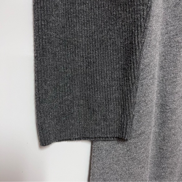 Eileen Fisher Cozy Viscose Stretch Cardigan Contrast Trim Gray Size Large Open - Picture 10 of 16